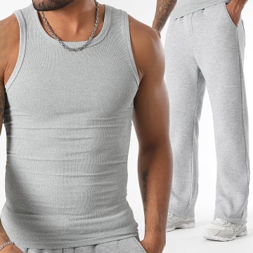 LBO - 1929 1357 Tank Top and Jogging Pants Set Heather Grey